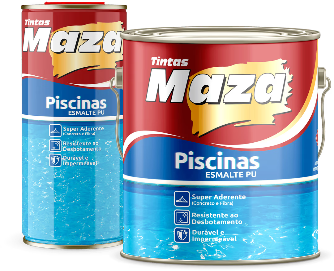 Tinta Esmalte PU para Piscina Bicomponente Azul Piscina Maza 4,5L