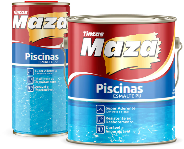 Tinta Esmalte PU para Piscina Bicomponente Azul Piscina Maza 4,5L