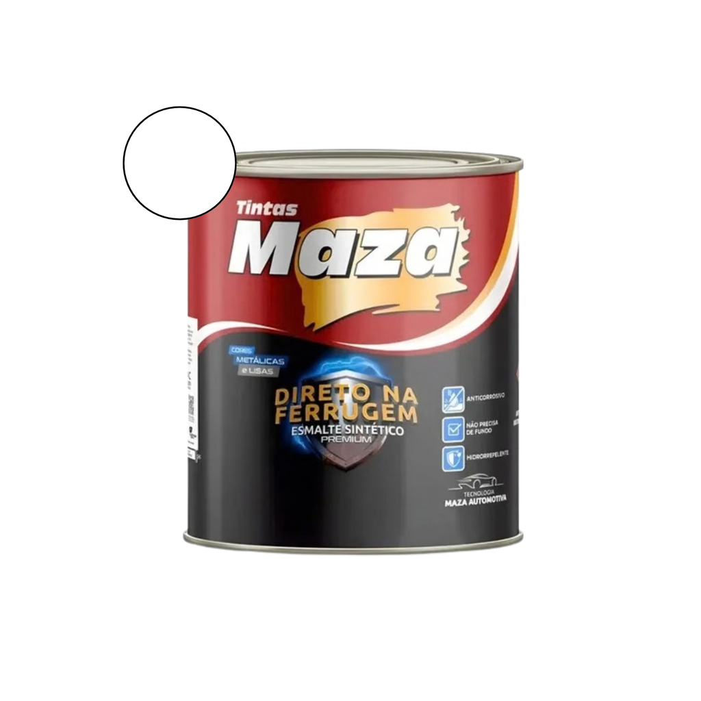 Tinta Esmalte Sintético Direto na Ferrugem Branco Maza 0,9L