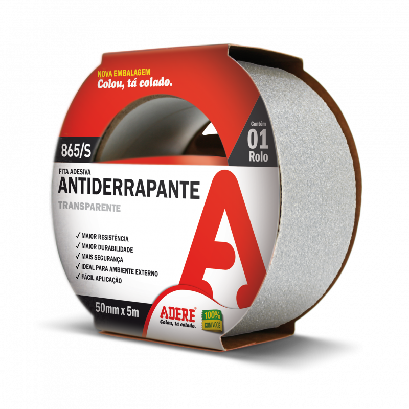 Fita Antiderrapante Transparente Adere 50mm x 5m