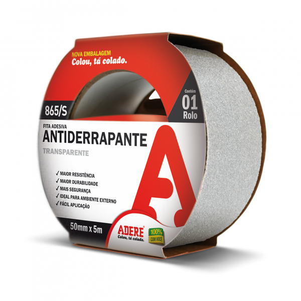 Fita Antiderrapante Transparente Adere 50mm x 5m