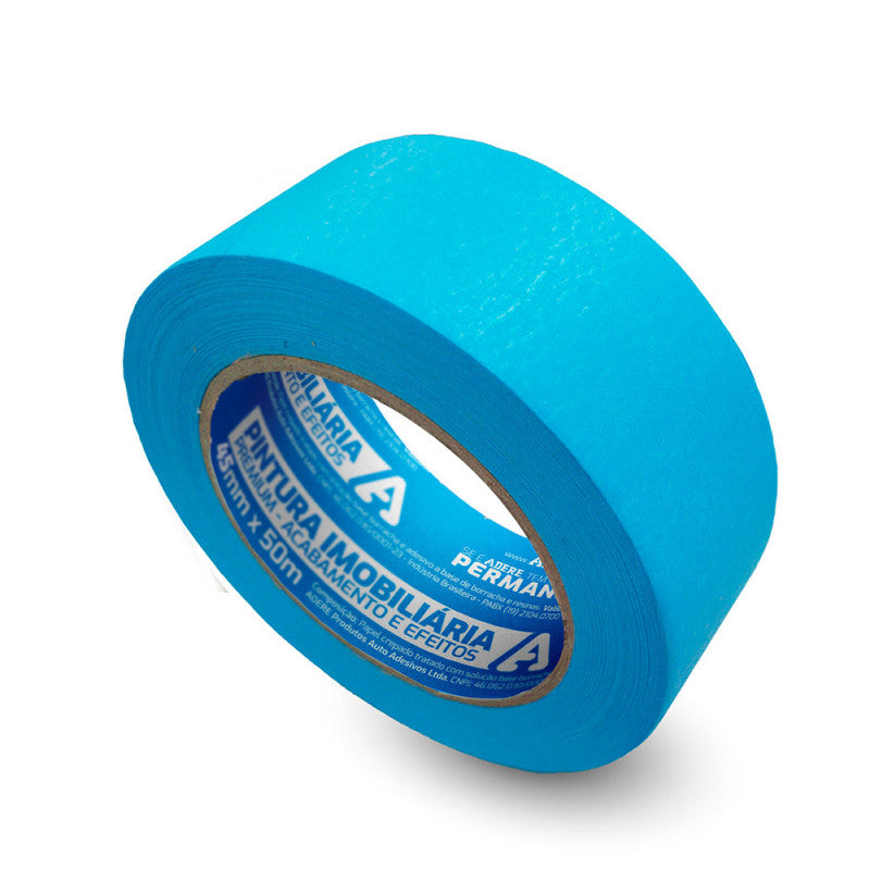 Fita Crepe Imobiliária Azul Neon Adere 48mm x 50m