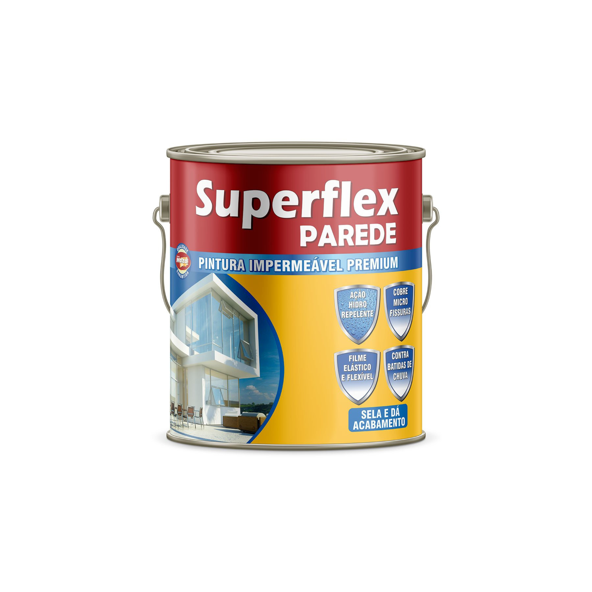 Tinta Acrílica Emborrachada Impermeável Superflex Branco Maza 3,6L