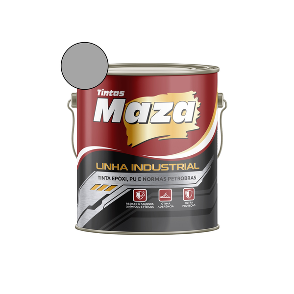 Tinta Epóxi Bicomponente Mazapoxi M295 II Acetinado Cinza Claro N6,5 Maza 3,6L