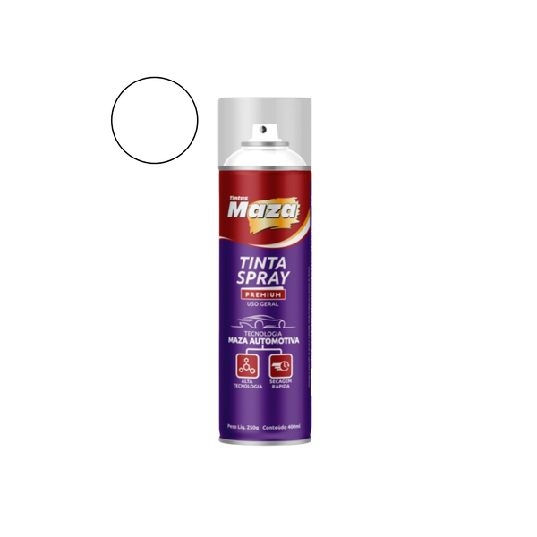 Tinta Spray Alta Temperatura Branco Maza 400ml