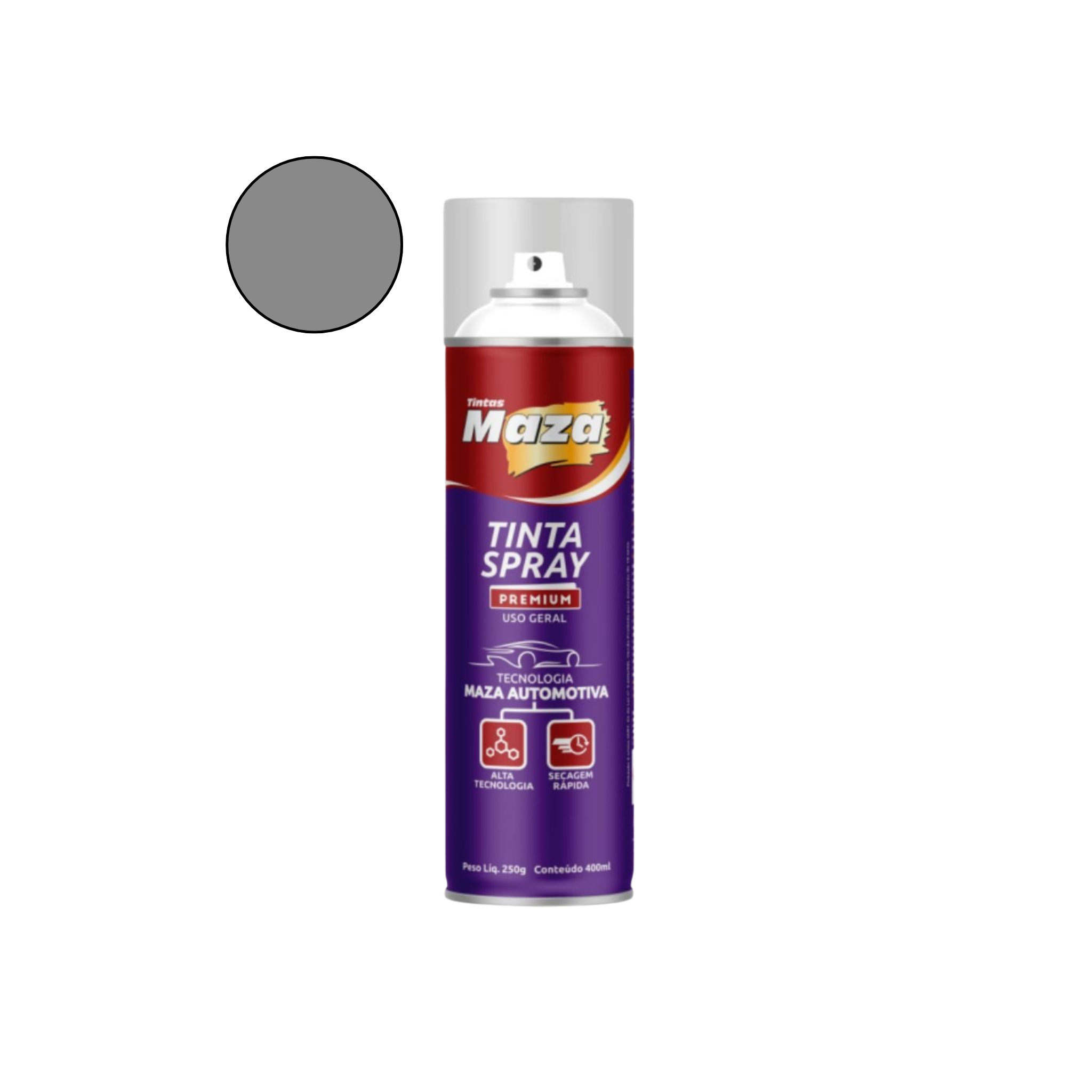 Tinta Spray Uso Geral Primer Rápido Cinza Maza 400ML